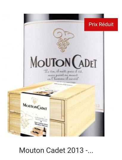 Mouton Cadet Rouge 2013, Bordeaux